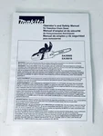 Makita EA3500S EA3501S Chain Saw Instruction Owner's Safety Manual Brand. Price: $9.76.