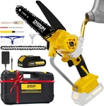 Mini Chainsaw Cordless 6INCH, Battery Powered Pruning Saw, Powerful Electric New. Price: $56.99.