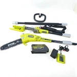 Ryobi 40V 10 In. Cordless Battery Pole Saw With 4.0 Ah And Charger Used. Price: $199.14.