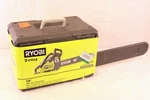 Ryobi In. 38CC 2-CYCLE Gas Chainsaw With Heavy-duty Case (RY3818) Open. Price: $163.99.