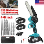 4+6" Electric Mini Chainsaw Cordless Handheld 2 Battery For Makita New. Price: $38.99.