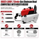 Soillar For Stihl Ms 070 090 105CC 4.8KW Powered Chainsaw Head Fit 28/36/48" Bar New. Price: $353.29.