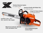 Echo 73.5 Cc Chain Saw W/20" Bar & Model# CS-7310P-20 New. Price: $1279.00.