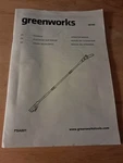 Manual Greenworks Pole Saw 20192 8.5-INCH 6.5 Amp Electric Corded Acceptable. Price: $10.00.