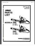 Homelite 290 Chainsaw Illustrated Parts List W/ Numbers 8 Pages UT-10661 New. Price: $6.99.