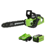 Greenworks 40V 14-INCH Cordless Chainsaw, 2.5AH 14" (with Battery) New. Price: $409.49.