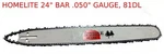 24" Bar & Chain Fits Homelite Super Sxl XL12 330 360 925 955 Big Red Old Blue New. Price: $74.95.