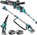 Seesii 10-INCH 2-IN-1 Cordless Pole & Mini Chainsaw, 21V Battery Powered Bru New. Price: $251.74.
