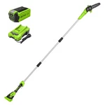 Greenworks 40V 8 Inch Pole Saw (max Reach 11FT) With 2AH Battery And Charger New. Price: $179.99.