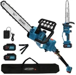 Jovant 12 Inch Electric Pole Sawg, 2-IN-1 Cordless X 4.0AH Batteires Open. Price: $108.00.