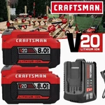 2PACK 20VOLT For Craftsman V20 8.0AH Li-ion Battery CMCB204 CMCB202 /charger New. Price: $28.99.