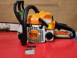Stihl MS170 Classic Home Owner Saw Complete With Bar Chain Minus Muffler Studs Used. Price: $109.00.