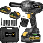 1700NM Impact Wrench, 20V 1254FT-LBS Brushless Gun With 2X4.0AH Battery, New. Price: $172.59.