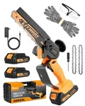 6 Inch Battery Powered Mini Chainsaw Cordless, 20V Portable Handheld Electric... New. Price: $53.57.