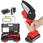 Mini Chainsaw Cordless For Tree Branch Wood Cutting Red One Battery 4" Cub Tik New. Price: $59.55.