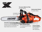 Echo 25.0 Cc Chain Saw W/12" Bar & Model# CS-2511P-12 New. Price: $599.00.