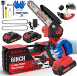 Mini Chainsaw 6 Inch Cordless, Wood Ranger With 24V 2.0AH Battery New. Price: $67.98.
