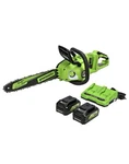 Greenworks 48V (2X24V) 14 Inch Chainsaw With (2) 4AH Battery & Dual Slot Charger New. Price: $219.99.