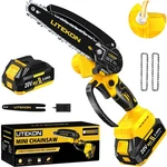 Cordless Mini Chainsaw Kit With 2000MAH Battery 1X Brushless, Yellow New. Price: $35.90.