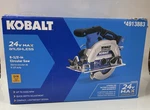 Kobalt 24V Max Brushless Cordless 6-1/2" Circular Saw Tool Only KCS124B-03 Open. Price: $96.95.