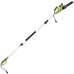Greenworks 10" Corded Electric Pole And Chainsaw (2-IN-1) Max Reach 12FT Certified. Price: $79.99.